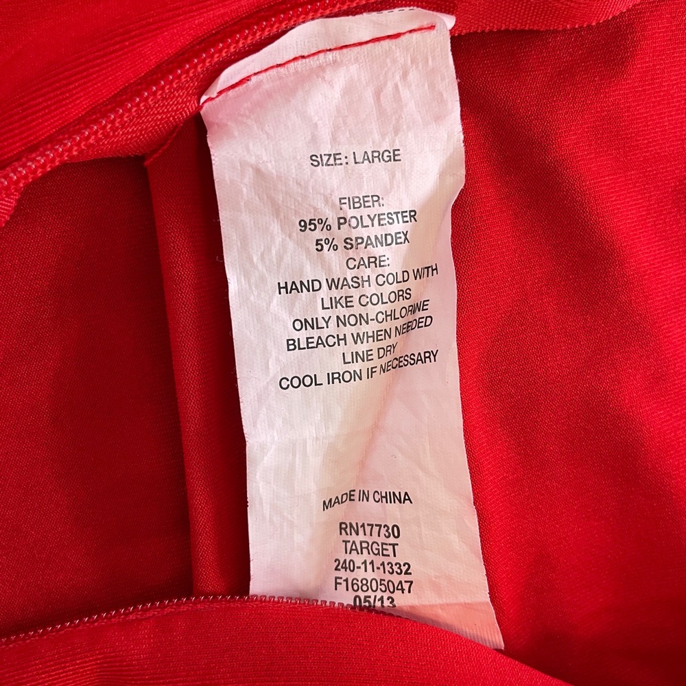 Target Red Full Body Suit Size Large - Picture 8 of 8